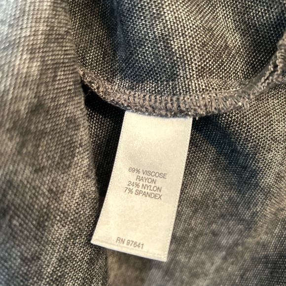 J Jill Tunic Size XL Petite Ponte 3/4 Sleeves Check Gray Black Brown - Picture 7 of 10